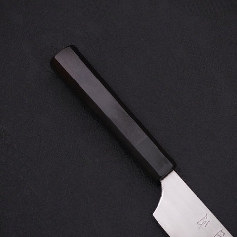 Gyuto White Steel #2 Super Polished Buffalo Ebony Handle 190mm-[Musashi]-[Japanese-Kitchen-Knives]