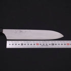 Gyuto White Steel #2 Super Polished Buffalo Ebony Handle 190mm-[Musashi]-[Japanese-Kitchen-Knives]