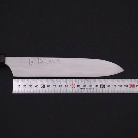 Gyuto White Steel #2 Super Polished Buffalo Ebony Handle 190mm-[Musashi]-[Japanese-Kitchen-Knives]