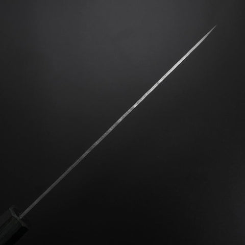 Gyuto White Steel #2 Tsuchime Dark Blue Urushi Handle 180mm (7”)-[Musashi]-[Japanese-Kitchen-Knives]