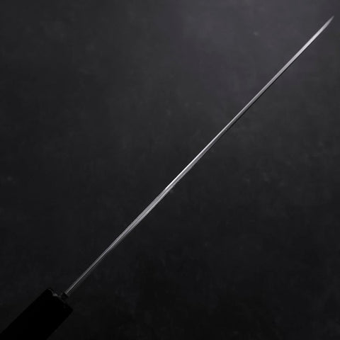 Gyuto White Steel #3 Mirror Honyaki Buffalo Ebony Handle-[Musashi]-[Japanese-Kitchen-Knives]