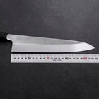 Gyuto White Steel #3 Mirror Honyaki Buffalo Ebony Handle-[Musashi]-[Japanese-Kitchen-Knives]
