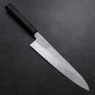 Gyuto White Steel #3 Mirror Honyaki Buffalo Ebony Handle-[Musashi]-[Japanese-Kitchen-Knives]