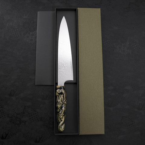 Gyuto ZA-18 Damascus Ceramics Dragon Handle 210mm (8.3”)