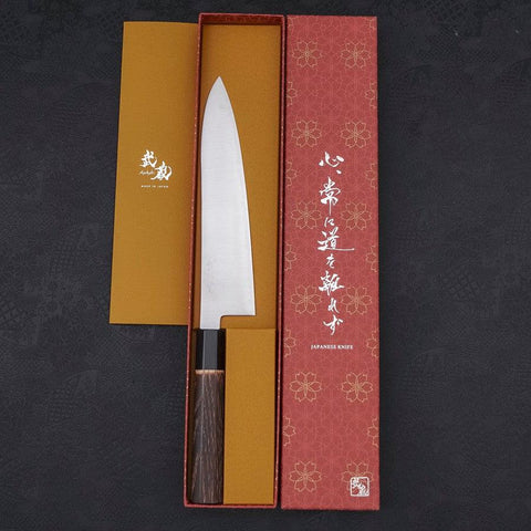 Gyuto ZDP-189 Polished Buffalo Chestnuts Handle 210mm-[Musashi]-[Japanese-Kitchen-Knives]