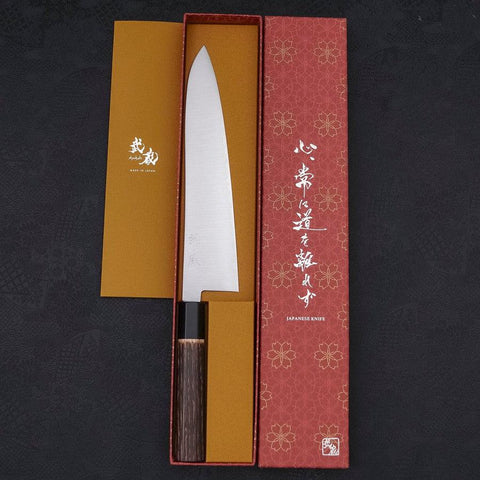 Gyuto ZDP-189 Polished Buffalo Chestnuts Handle 240mm-[Musashi]-[Japanese-Kitchen-Knives]