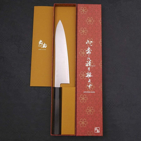 Gyuto ZDP-189 Polished Buffalo Ebony Handle 210mm-[Musashi]-[Japanese-Kitchen-Knives]