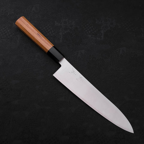 Gyuto ZDP-189 Polished Buffalo Teak Handle 210mm-[Musashi]-[Japanese-Kitchen-Knives]
