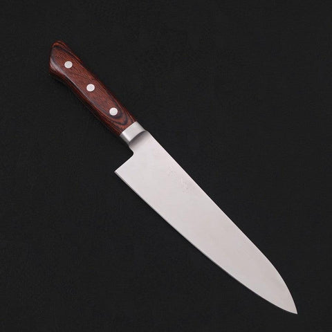 Gyuto knife AUS-8 Polished Western Mahogany Handle 180mm-[Musashi]-[Japanese-Kitchen-Knives]