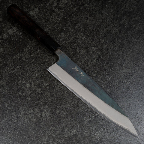 Funayuki Blue Steel #2 Kurouchi Buffalo Ebony Handle 210mm (8.3”)-[Musashi]-[Japanese-Kitchen-Knives]