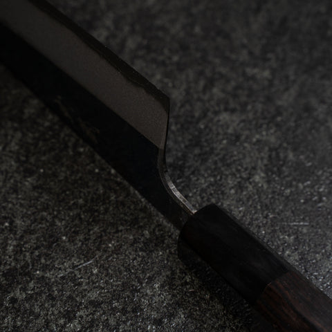 Funayuki Blue Steel #2 Kurouchi Buffalo Ebony Handle 210mm (8.3”)-[Musashi]-[Japanese-Kitchen-Knives]