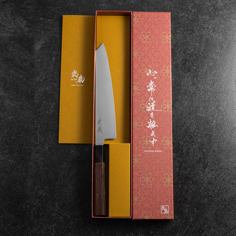 Kiritsuke Gyuto SLD Espejo Mango de Búfalo Nogal 205mm