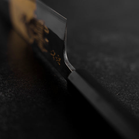 Gyuto Blue Steel #2 Kurouchi Chokin Samurai Luna Llena Mango Búfalo Ébano (Asamura)