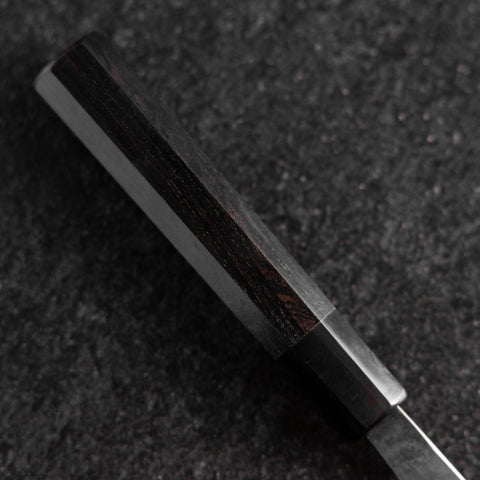 Gyuto Blue Steel #2 Kurouchi Chokin Samurai Luna Llena Mango Búfalo Ébano (Asamura)