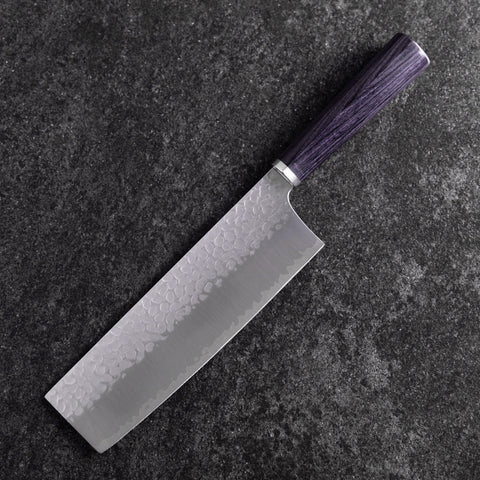 Nakiri VG-10 Tsuchime Mango Ovalado Morado 180mm