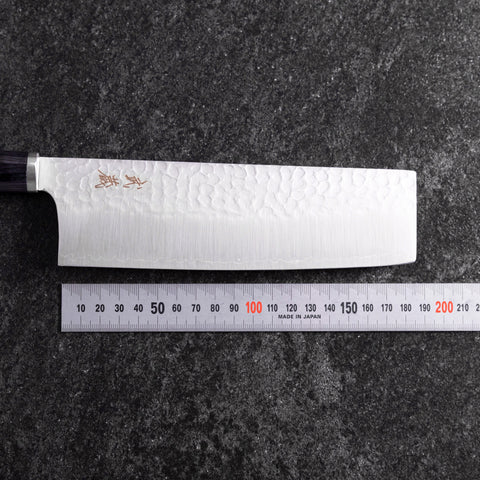 Nakiri VG-10 Tsuchime Mango Ovalado Morado 180mm