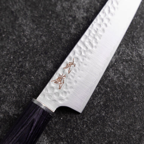 Kiritsuke Petty VG-10 Tsuchime Mango Morado Ovalado 150mm