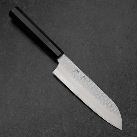 Santoku VG-10 Tsuchime Mango de Ébano con Cuerno de Búfalo 165mm