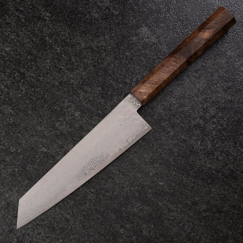 Bunka VG-10 Damascus Brown Birch Handle 180mm (7”)-[Musashi]-[Japanese-Kitchen-Knives]