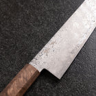 Bunka VG-10 Damascus Brown Birch Handle 180mm (7”)-[Musashi]-[Japanese-Kitchen-Knives]