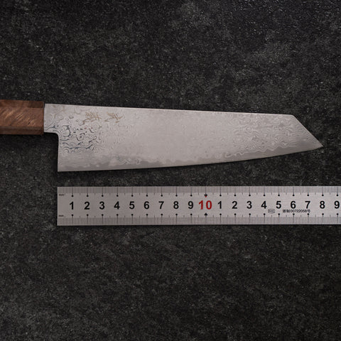 Bunka VG-10 Damascus Brown Birch Handle 180mm (7”)-[Musashi]-[Japanese-Kitchen-Knives]