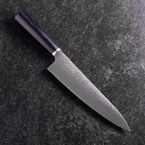 Gyuto VG-10 Tsuchime Mango Ovalado Morado 200mm