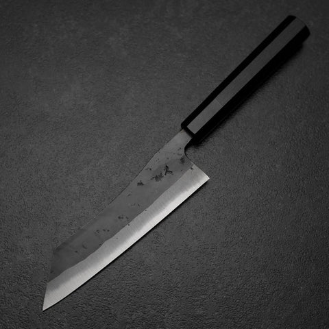 Hakata Blue Steel #2 Kurouchi Buffalo Ebony Handle 165mm-[Musashi]-[Japanese-Kitchen-Knives]