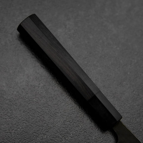 Hakata Blue Steel #2 Kurouchi Buffalo Ebony Handle 165mm-[Musashi]-[Japanese-Kitchen-Knives]