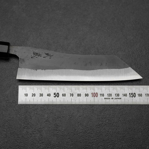 Hakata Blue Steel #2 Kurouchi Buffalo Ebony Handle 165mm-[Musashi]-[Japanese-Kitchen-Knives]