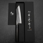 Hakata Blue Steel #2 Kurouchi Buffalo Ebony Handle 165mm-[Musashi]-[Japanese-Kitchen-Knives]