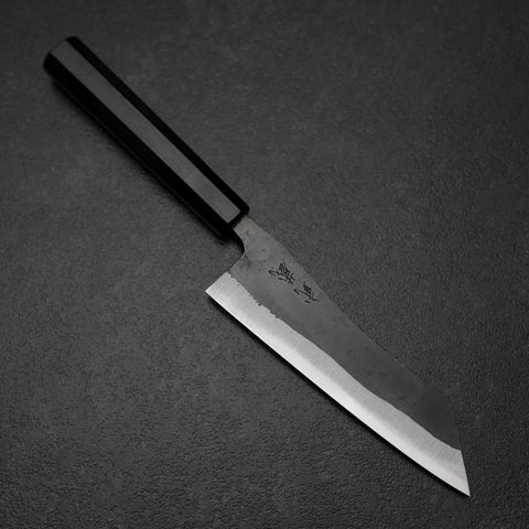 Hakata Blue Steel #2 Kurouchi Buffalo Ebony Handle 165mm-[Musashi]-[Japanese-Kitchen-Knives]