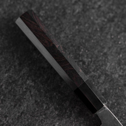 Hakata Blue Steel #2 Kurouchi Buffalo Ebony Handle 180mm-[Musashi]-[Japanese-Kitchen-Knives]