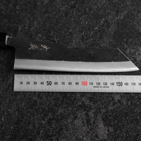 Hakata Blue Steel #2 Kurouchi Buffalo Ebony Handle 180mm-[Musashi]-[Japanese-Kitchen-Knives]