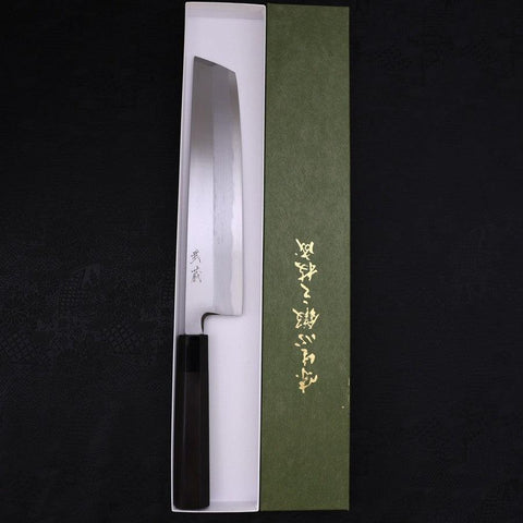 Hamokiri(Honekiri) Blue Steel #2 Kasumi Buffalo Ebony Handle 270mm-[Musashi]-[Japanese-Kitchen-Knives]