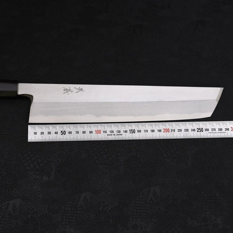 Hamokiri(Honekiri) Blue Steel #2 Kasumi Buffalo Ebony Handle 300mm-[Musashi]-[Japanese-Kitchen-Knives]