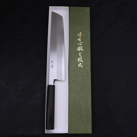 Hamokiri(Honekiri) Blue Steel #2 Kasumi Buffalo Ebony Handle 300mm-[Musashi]-[Japanese-Kitchen-Knives]