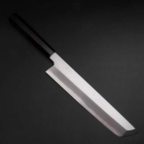 Hamokiri(Honekiri) White Steel #2 Kasumi Buffalo Ebony Handle 300mm-[Musashi]-[Japanese-Kitchen-Knives]