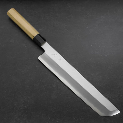 Hamokiri(Honekiri) White Steel #2 Kasumi Buffalo Magnolia Handle 300mm-[Musashi]-[Japanese-Kitchen-Knives]