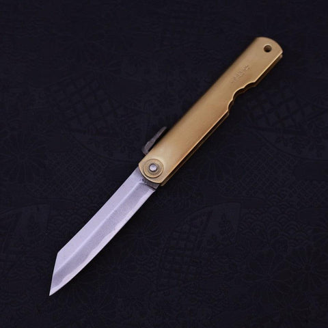 Higonokami Aogami 100mm Latón Super