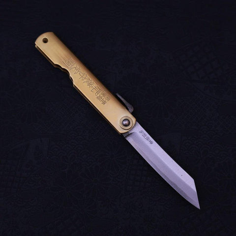 Higonokami Aogami 100mm Latón Super