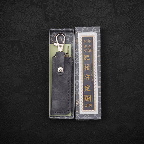 Higonokami Aogami 55mm With Blue Leather Pouch (2.2”)