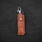 Higonokami Aogami 55mm With Brown Leather Pouch-[Musashi]-[Japanese-Kitchen-Knives]