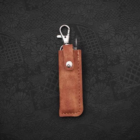 Higonokami Aogami 55mm With Brown Leather Pouch-[Musashi]-[Japanese-Kitchen-Knives]