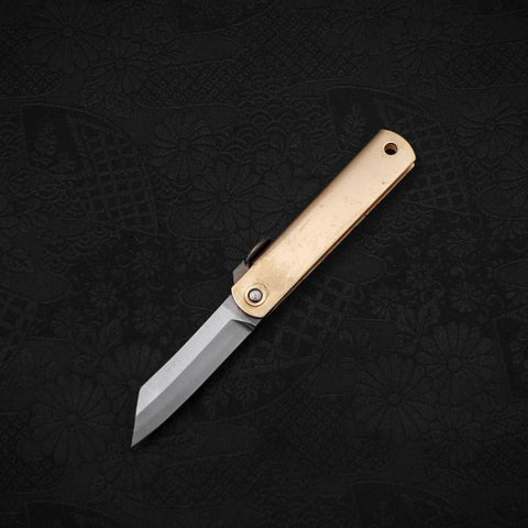 Higonokami Aogami 55mm With Red Leather Pouch-[Musashi]-[Japanese-Kitchen-Knives]