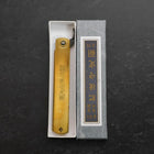 Higonokami Aogami 90mm Brass Kurouchi Tsuchime-[Musashi]-[Japanese-Kitchen-Knives]