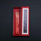 Higonokami Aogami Clad Tsuchime 100mm with Red Sheath-[Musashi]-[Japanese-Kitchen-Knives]