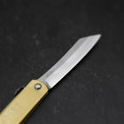 Higonokami Aogami Eto Saru 80mm Brass-[Musashi]-[Japanese-Kitchen-Knives]