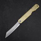 Higonokami Aogami Eto Usagi 100mm Brass (3.9”)-[Musashi]-[Japanese-Kitchen-Knives]