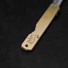 Higonokami Aogami Eto Usagi 100mm Brass (3.9”)-[Musashi]-[Japanese-Kitchen-Knives]
