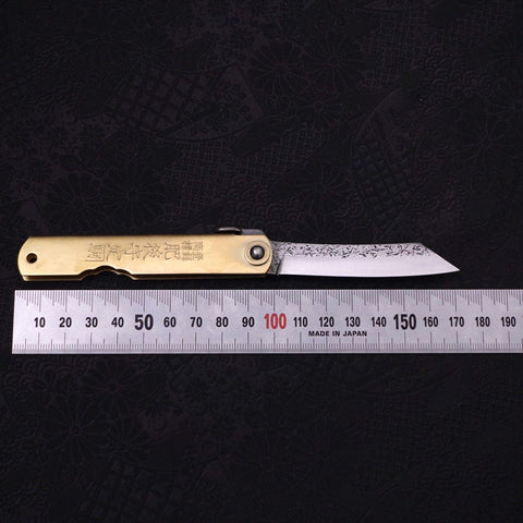 Higonokami Aogami Suname 100mm Gold (3.9”)-[Musashi]-[Japanese-Kitchen-Knives]